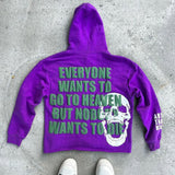 Dodobye Harajuku skull letter print streetwear hiphop hoodies women graphic y2k top oversized hoodie sweatshirt goth women clothes