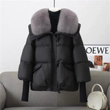 Dodobye 2025 Winter Women's Warm Coat New Thicken Fur collar Jacket Short Down cotton Loose Outwear Solid Casual Female Parkas Coats