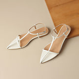 Dodobye Laney Pointy Toe Block Heels Flats Sandals