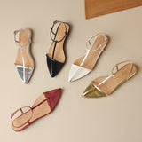 Dodobye Laney Pointy Toe Block Heels Flats Sandals