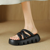 Dodobye Rosalyn Open Toe Flatforms Slides Sandals