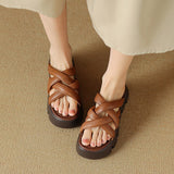 Dodobye Rosalyn Open Toe Flatforms Slides Sandals