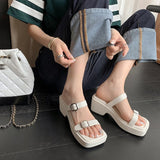 Dodobye Amoura Open Toe Flatforms Slides Sandals