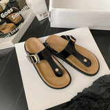 Dodobye Johanna Open Toe Flatforms Slides Sandals