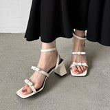 Dodobye Loretta Open Toe Block Heels Heeled Sandals