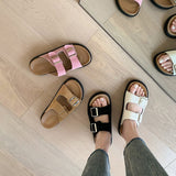 Dodobye Katelyn Open Toe Flatforms Slides Sandals