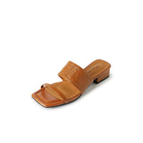 Dodobye Karter Open Toe Block Heels Slides Sandals