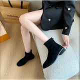 Dodobye 2025 Vintage Women Slim Ankle Boots Fashion Elegant Square Toe Shoes Autumn High Heel  Short Booties