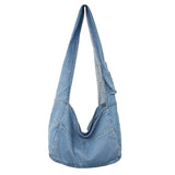 Dodobye Large Washed Denim Crossbody Bag