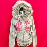 Dodobye Leopard print plush gothic jacket Y2K  with personalized trendy print light color hoodie street style Harajuku Kawaii clothing