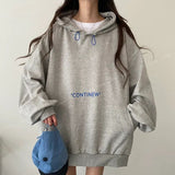 christmas outfit Dodobye Sweatshirt women's solid color plus velvet design niche gray reprint 2025 spring and autumn new Korean version oversize hooded