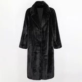 christmas outfit Dodobye Autumn Winter Long Thick Warm Soft Black Grey Faux Fur Coat Women Long Sleeve Loose Casual Luxury Fluffy Jacket 2025