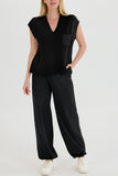 Dodobye V Neck Knit Tank Top Pants Suits