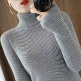 Black Friday Dodobye Zoki Winter Warm Turtleneck Sweater Women Solid Simple Basic Thick Velvet Knitted Pullover Korean Elegant Slim All Match Jumper