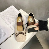 Dodobye Suede Bow Women Mary Jane Shoes Flats Square Toe Loafers Autumn 2025 New Trend Designer Lolita Ballet Dance Shoes Zapatos Mujer