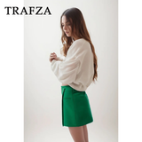 thanksgiving outfit Dodobye 2024 Spring Summer Casual Asymmetrical Women Skirts Fashion Vintage Solid High Waist Chic Mini Elegant Skirts