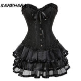 Dodobye Japanese Harajuku Wedding Dress Bridal Gown Strapless Top Sexy Mini Pleated Skirt Retro Y2K Fairy Gothic Two Piece Sets