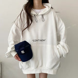 christmas outfit Dodobye Sweatshirt women's solid color plus velvet design niche gray reprint 2025 spring and autumn new Korean version oversize hooded