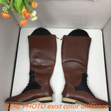 thanksgiving outfit Dodobye Over The Knee Boots Riding Bootie Ladies Long Tube Leather British Pointed Toe Heels 12 A4369