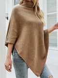 christmas outfit Dodobye Casual 7 Colors High-Neck Sweater Cape