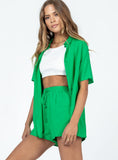 Dodobye Chloe Short Sleeve Set Green 2024 New Pant