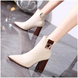 Dodobye 2025  Spring Autumn High Heels Women Ankle Boots  Short Boots High Heel Shoes Small Plus Size