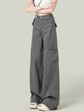 Dodobye Women's Grey Baggy Cargo Jeans Harajuku Aesthetic Denim Trousers Y2k Vintage Japanese 2000s Style Jean Pants Trashy Clothes 2025