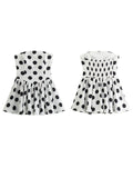 Dodobye Ruffle Dot Tube Top Skirt Sets Women Sexy Backless Sleeveless Waistcoat High Waist Mini Skirts 2024 Summer Lady Fashion Outfit