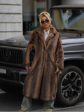 christmas outfit Dodobye Chic Women's Solid Winter Warm Faux Fur Long Coat Luxury Full Sleeve Thicken Loose Furry Jacket Female Thermal Streetwear 2024