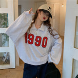 christmas outfit Dodobye Vintage 90s Half Zip Sweatshirt