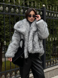 christmas outfit Dodobye 2024 Luxurious Big Lapel Fluffy Faux Fur Coat For Women Fashion Loose Long Sleeve Warm Furry Coat Winter Lady Elegant Streetwear