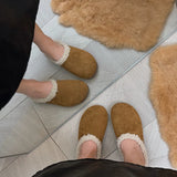 Dodobye Spring Summer Slippers Soft Flax Simple Cute Warm Home Men Women House Floor Indoor Slides Fur Cross Fat Dudu Shoes Room Flat