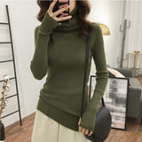 Dodobye Women Black Casual Sweater Turtleneck Fall Thermal Pullover Sweater Hollow Out Long Sleeve Warm Winter Knit Jumpers New