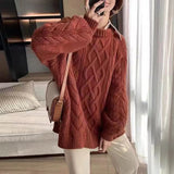 Black Friday Dodobye Casual Knitted Thick Solid Sweaters Women Loose Warm O-neck Long Sleeve Pullover Sweaters Female Autumn Chic Daily Knitwear