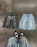 Dodobye 90s Streetwear Hip Hop Punk New Patchwork Hole Letter Pattern Denim Shorts Retro Harajuku Super Multi Pocket Gym Shorts Mens Womens Streetwear