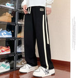 thanksgiving outfit Dodobye Casual Pants Men's Loose Straight Thickened Sweatpants for Teenagers and Middle School Students Mopping Pants for Older Children Sports Pants