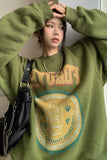 christmas outfit Dodobye Thickened American Style Avocado Green Sweatshirt