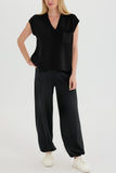 Dodobye V Neck Knit Tank Top Pants Suits