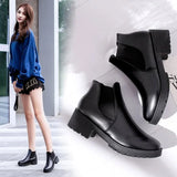 Dodobye 2025   Short Boots Low Heel Spring and Autumn New Fashion Small Leather Shoes Round Head Botas Femininas