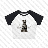 Dodobye Aesthetic Short Sleeve T-Shirt Y2k Clothes Gothic Emo Girl Croped Tops Fun Kitten Print Vintage Women Casual Baby Tee Streetwear