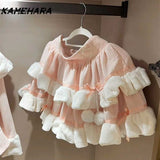 Dodobye Sweet Cute Bow Collar Dopamine Atmosphere Pure Desire Slimming Top Vintage Lolita Half Ruffles Skirt Y2k Two Piece Set