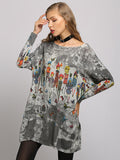 christmas outfit Dodobye Urban Colorful Knitting Printed Long Sleeves Sweater