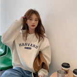 christmas outfit Dodobye 2025 new ins super hot sweatshirt for women autumn and winter Korean version thickened bf lazy jacket letter printed loose tops