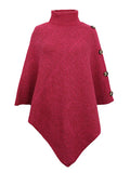 christmas outfit Dodobye Casual 7 Colors High-Neck Sweater Cape