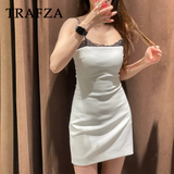 thanksgiving outfit Dodobye 2024 Spring Summer Sexy Lace Patchwork Women Dress Fashion Solid Slim Nightclub Strapless Sleeveless Camisole Mini Dress