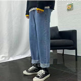 Dodobye Washed Jeans Y2K New Pocket Fashion Loose Mop Pants High Street Hip Hop Harajuku Gothic Wide Leg Denim Trousers Clothing Tide