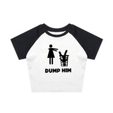 Dodobye Punk Streetwear Raglan Tee Vintage Women's Slim Gothic Graphic Print Cute Grunge Crop Tops Y2k Clothes Sexy Emo Girls Baby Tee