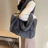 Dodobye Arden Faux Fur Plush Bag