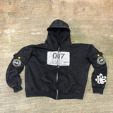 Dodobye Y2K Zip Up Hoodie Harajuku Hip Hop New Fashion Patch Embroidery Oversized Hoodie Men Women Loose Casual Hoodie Jacket Streetwear