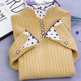 Dodobye 2025 New Autumn Women Pullover Sweater Half Turtleneck Knitting Sweaters Female Long Sleeve Soft Jumper Tops